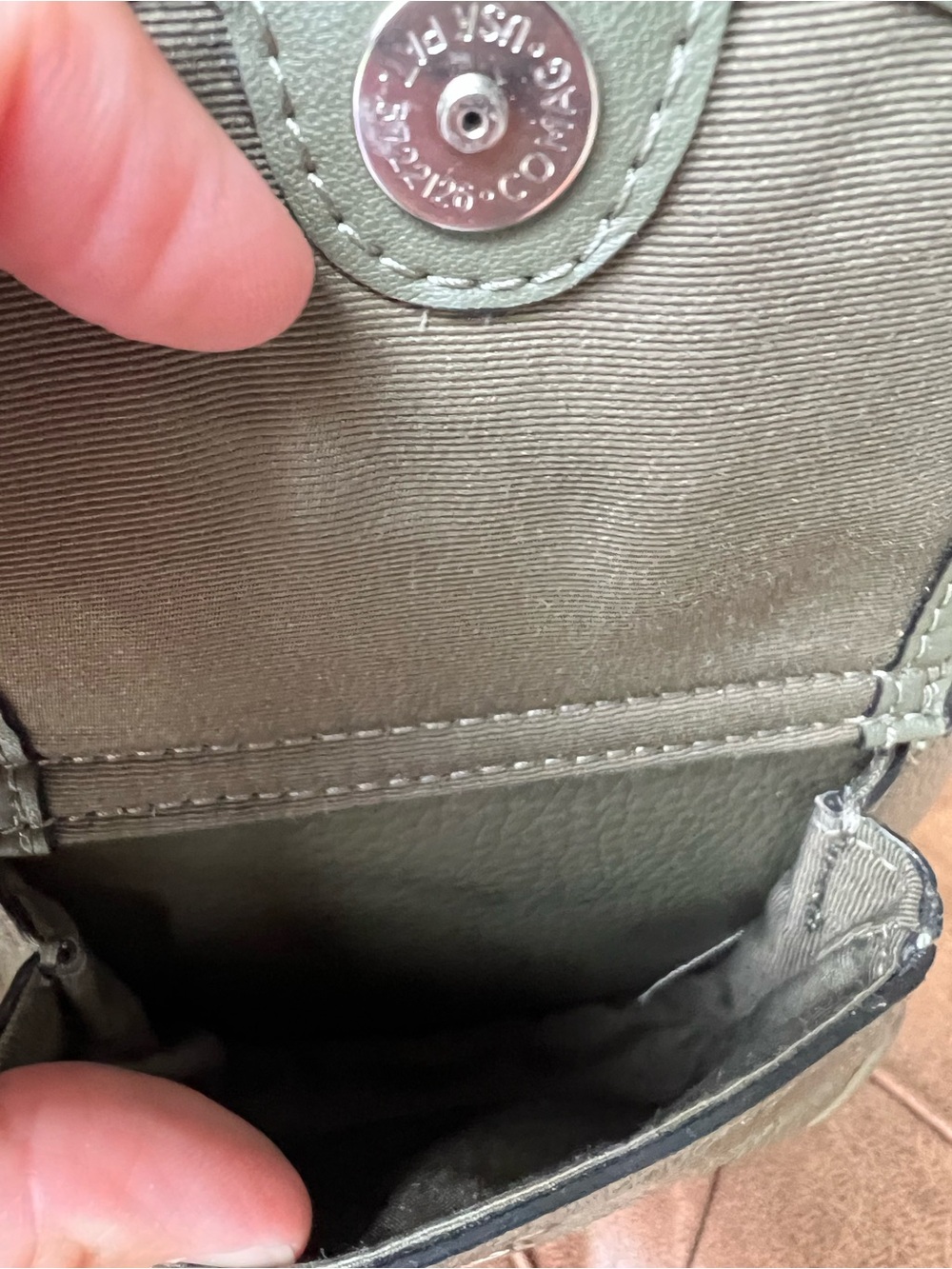 Coach Olive Green Pebbled Leather Backpack with Front Pockets Style 6145 - Picture 6 of 15
